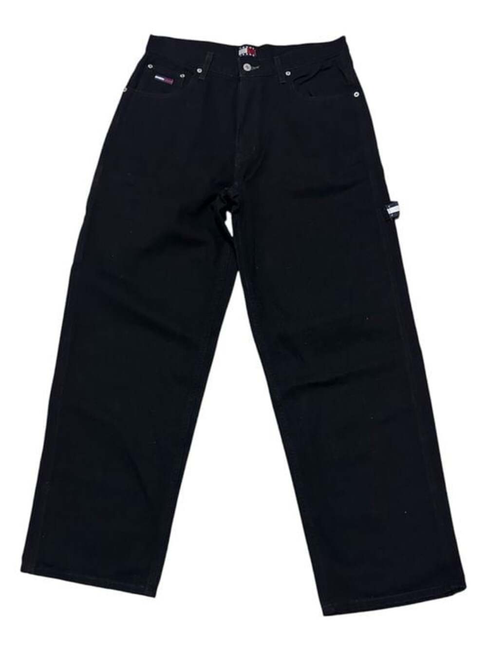 Tommy Hilfiger Men’s Black Relaxed Carpenter Jeans - Picture 1 of 7